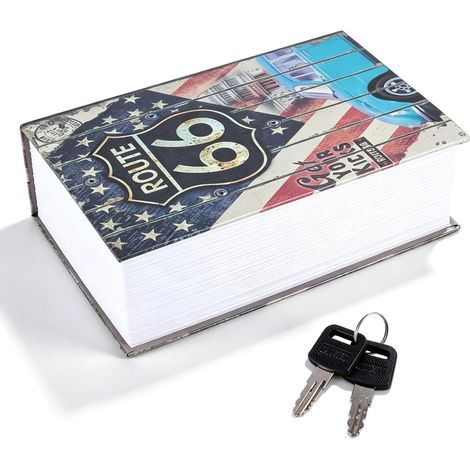 Coffre-fort De Livre, Coffre-fort Avec Serrure, Coffre-fort De Dérivation, Coffre-fort Portable, Boîte De Livre D'économie De Bijoux, Boîte De Verrouillage Avec Clé, Coffre-fort(E) (1/5)