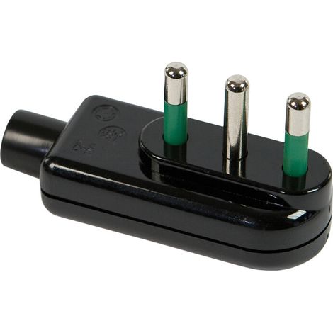 FME 80.031 SPINA RIBASSATA 10A 2P+T NERO