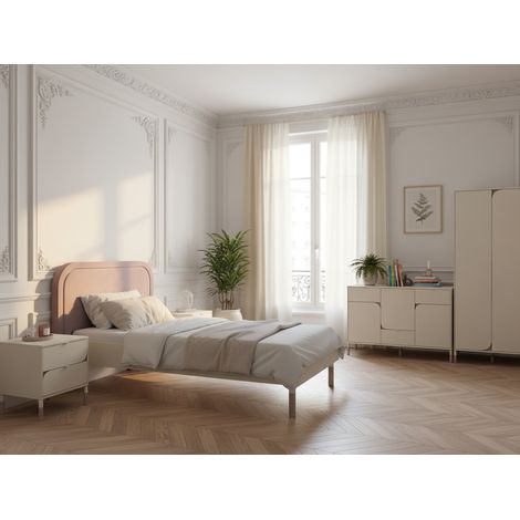 BOBOCHIC - Ensemble lit enfant BOREO avec commode + armoire + chevet (1/5)