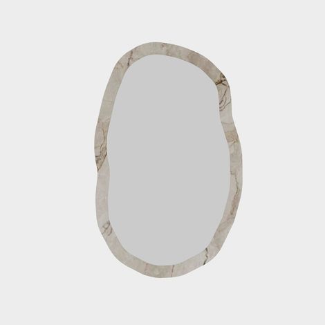 Specchio da parete moderno sagomato Lossa Marble (1/5)