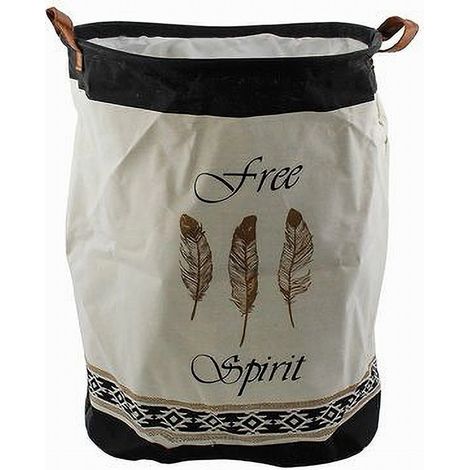 TRADE SHOP - Cesto Porta Biancheria Per Vestiti Sporchi Pieghevole Free Spirit 40x50cm 10475 -