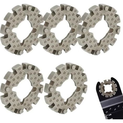 Set mit 5 Adaptern für oszillierende Sägeblätter. Robuster Universaladapter für Multifunktionswerkzeuge. Kompatibel mit Fein MSxE365II Elektrowerkzeugen. (1/5)