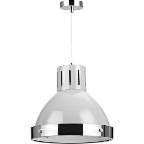 Premier Housewares Vermont Flint Grey Bell Shaped Pendant Light (1/2)