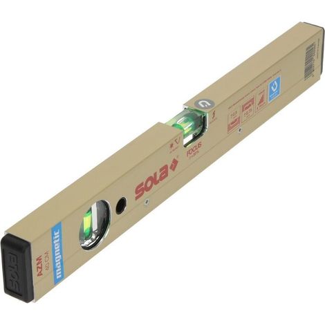 Livella magnetica alluminio azm colore oro lavori edili posa fai da te lunghezza 40 - confezione 1