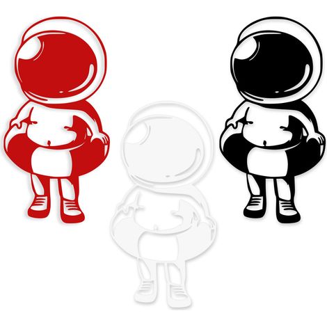 BABY ASTRONAUTA - Sticker mural en vinyle 55x108 cm - Couleur : noir (1/2)