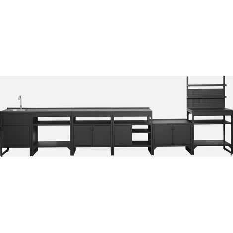 Cocina exterior 6 módulos acero inoxidable (1/5)