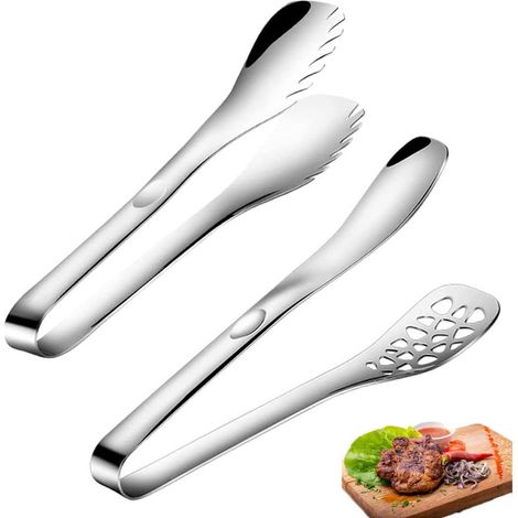 Pinces à griller, disponibles en 2 modèles : pinces à pâtes, pinces à steak et pinces à salade en acier inoxydable. Convient pour les pâtes, les salades et les grillades. Longueur : 25 cm. Matériau : (1/5)