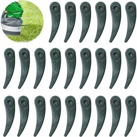Replacement Grass Strimmer Blades, Pack of 24 Trimmer Blades for Bosch Durablade Art 23-18 LI Art 26-18 LI Trimmers, Green (1/4)