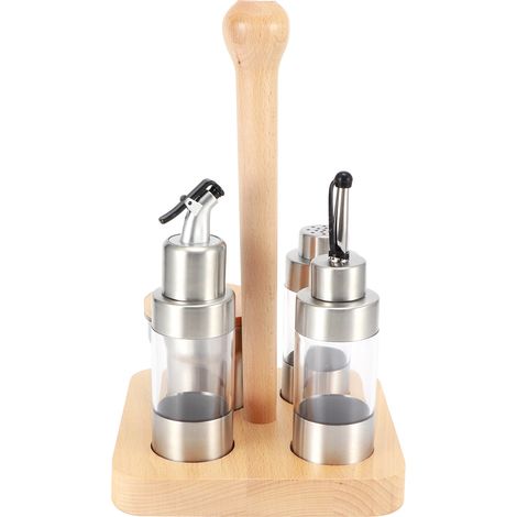 Gewürzglas, Gewürzbox, Aufbewahrungsbehälter, Topfgestell-Set, Küchenhelfer, quadratisch (1/5)