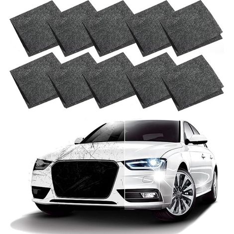 10er-Pack Nano-Glitzertücher, Autokratzerentferner-Tücher, Multifunktionstücher zum Polieren von Oberflächen, Wasserfleckenentfernung – für alle Autofarben (1/5)