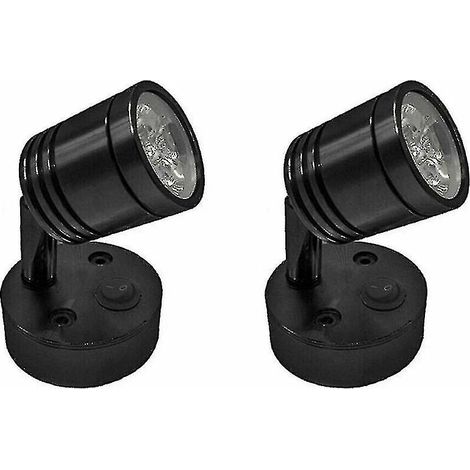 2024 Aleko - Lot de 2 lampes de lecture LED 12 V, applique murale, lampe de chevet avec variateur, pour camping-car, caravane, bateau, éclairage intérieur flexible cylindrique. (1/5)