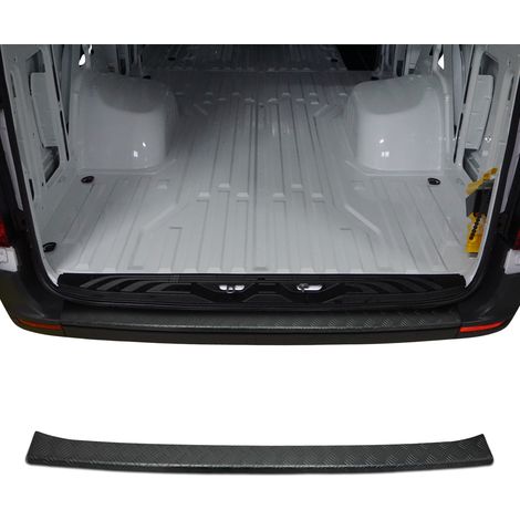 Protection Seuil de Pare-Chocs Arriére Compatible avec Ford Transit 2014-2025 Aluminium Noir (1/5)