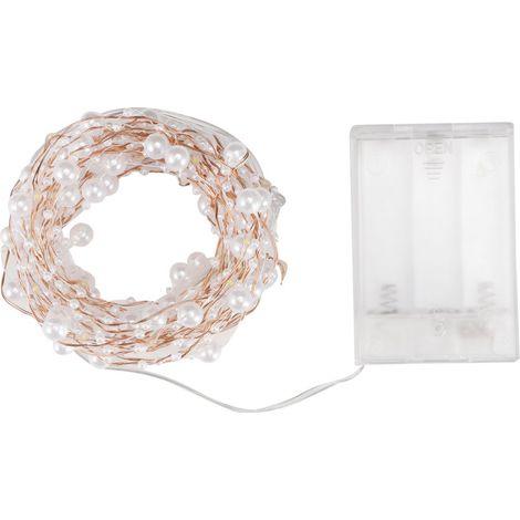 Guirlande Lumineuse - 50 LED - Fil de Cuivre Souple - Lumière Chaude - Pour Décoration Intérieure Extérieure - 3 Piles AA (1/5)