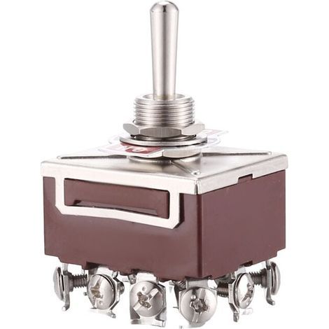 Interruptor basculante de 3 posiciones, 4 pines, 4PDT, 380 V CA, 10 A, ON/OFF (1/4)
