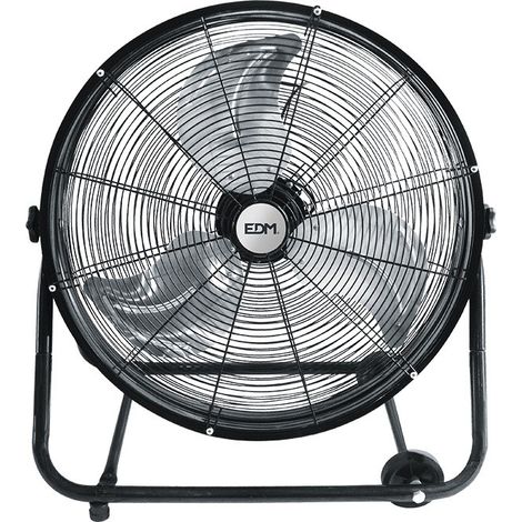 VENTILATORE INDUSTRIALE DA TERRA C/RUOTE NERO