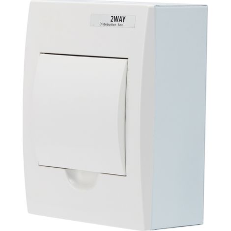 Boîtier de protection de distribution étanche en plastique de style anglais avec disjoncteur bidirectionnel 40 A 30 mA RCD 2MCB (6a32A) (1/5)