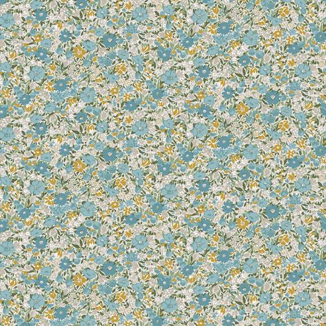Laura Ashley Loveston Vliestapete Blau 10mx52cm
