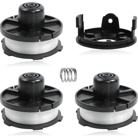 Bardusch - 3 Pièces Bobines de fil - Rechange pour Tondeuse à Gazon électrique, pour Tondeuse Makita 195858-1 196146-9, Avec 1 Capuchon et 1 Ressort pour Coupe