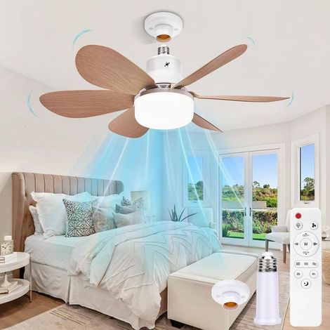 Deckenventilator mit Licht und Fernbedienung, leise – 30-W-LED-Deckenleuchte mit Ventilator, 3 Geschwindigkeitsstufen, 3 Modi, dimmbar, Timer, Ventilatorleuchte fürs Schlafzimmer (1/5)