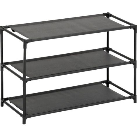 Atmosphera – Range-chaussures 9 paires – Dimensions L. 57 x l. 25 x H. 39 cm – Structure en polypropylène et acier – Capacité 6 kg (1/3)