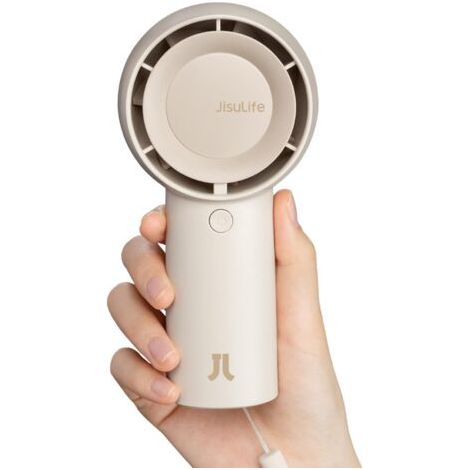 Mini Ventilateur Turbo Portable [16H Max] Personnel, Rechargeable USB 4000mAh, Petit Ventilateur de Poche à Piles avec 5 Vitesses-Marron (1/5)
