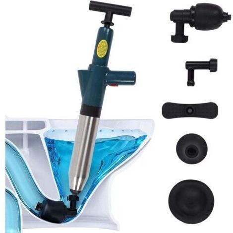 Déboucheur WC Piston de Toilette Déboucheur Evier Déboucheur WC Haute Pression Déboucheur toilette pour Déboucher les Toilettes (1/4)