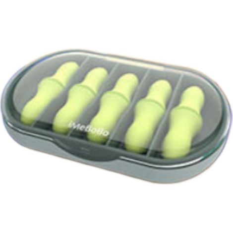 Bouchons d'oreilles en silicone réutilisables, réduction de bruit, insonorisants, anti-bruit pour sommeil, étude, voyage en avion, protection auditive durable, lot de 2 paires. (1/4)