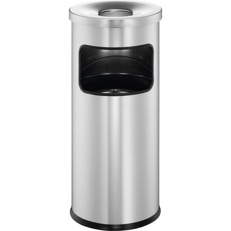 DURABLE Papierkorb 17L rund Metall mit Ascher SAFE silber (1/5)