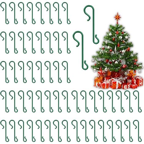 Lot de 230 crochets S verts pour boules de Noël – Suspensions sapin, décorations, couronnes et lierre festifs (1/5)