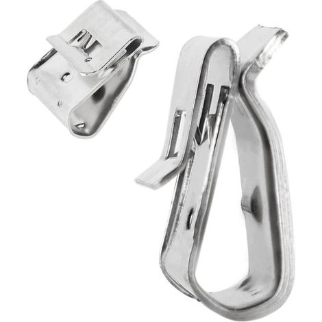 50 pièces Clips de Câble,Serre-Câbles en acier Inoxydable,Sterilisateur bocaux conserves, Fixation de câble support de câble,Fixation panneau solaire (1/5)