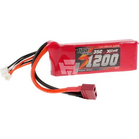 XCell LiPo Cracker 7,4 V/1400 mAh 2S1P, 35C, presa a T