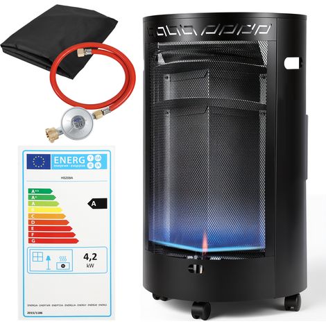 Randaco Gasofen mit blauer Flamme 4200 W, nicht faltbar und mobil, für LPG bis 15 kg, inkl. Schutzhülle (1/5)