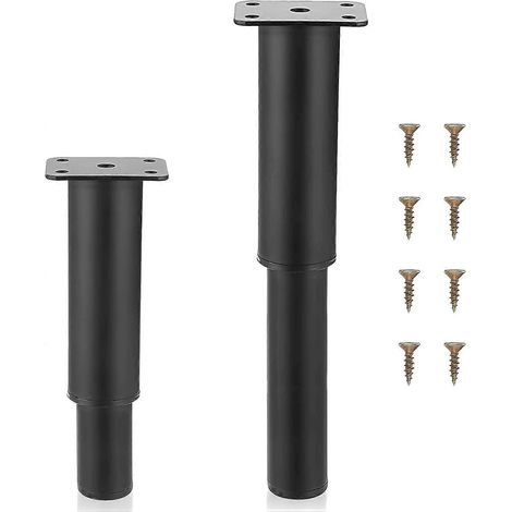 Verstellbare Schrankbeine, 2 Stück, Möbelbeine, verstellbare Bettbeine, 18-30 cm, Möbelfüße, Metall-Schrank- und Tischbeine, robuste DIY-Möbelfüße, 18-30 cm