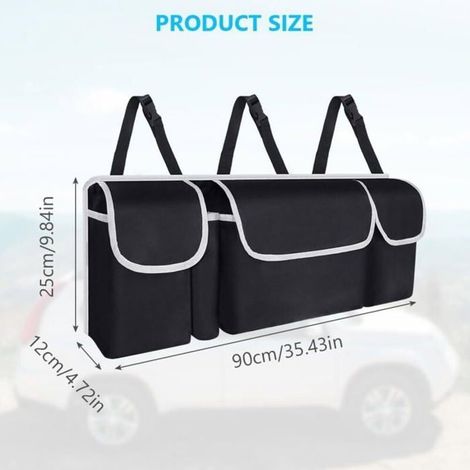 Organisateur Coffre Voiture Pliable Étanche, 4 Poches Multifonction pour SUV et Camions, Rangement Optimal (1/4)