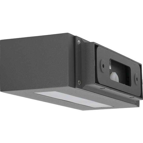 Forlight Alfil - Aplique de Pared Exterior para Bombilla E27 de 23W. Diámetro 28cm. Estructura de Aluminio. Uso Exterior IP44. Color Gris (1/3)