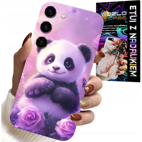 Hülle für Samsung Galaxy S23 Plus – niedliche Panda-Muster für Kinder + Glas (1/5)
