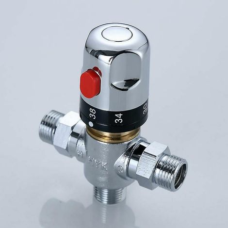 Thermostat-Mischbatterie aus massivem Messing für Duschsysteme (1/5)