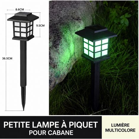 Lampe solaire de jardin petite maison, lumière multicolore, 20,3 × 9,5 × 9 cm, 281 g réf 4615 20,3 × 9,5 × 9 cm 281 g – Livraison gratuite