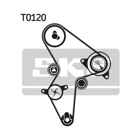 Kit de courroie crantée SKF VKMA 03121 CITROËN 0816.72 0829.30 0830.28 0830.31