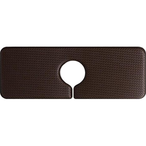 Tapis absorbant imperméable pour robinet, lavable et épais, pour cuisine ou maison de campagne, noir.-40x15x1cm-Brown B (1/5)