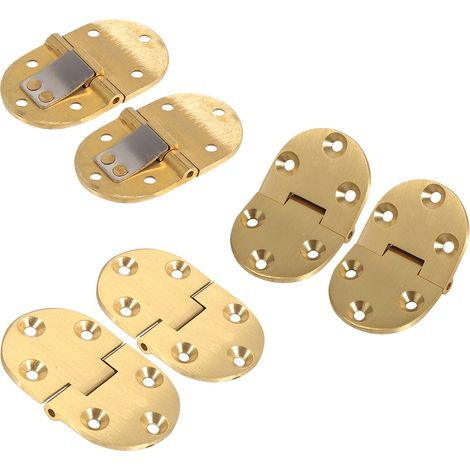 Cerniera Butlerbrick per tavoli pieghevoli, realizzata in ottone massiccio con bordi arrotondati, design invisibile, cerniera robusta per ante di armadi e mobili. (1/5)