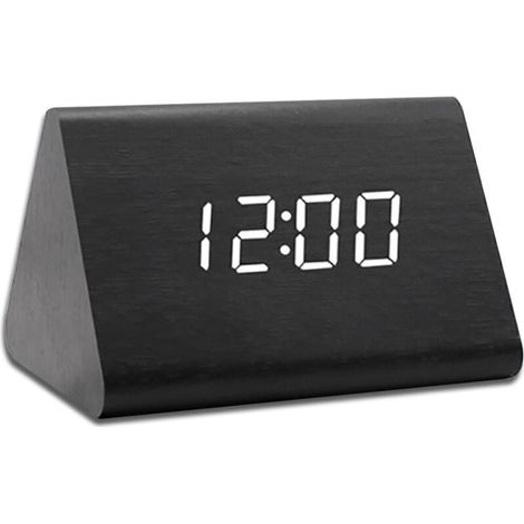 Réveil Numérique LED - Horloge de Table Digital avec 3 Alarmes - Rechargeable USB - Luminosité et Volume Réglables