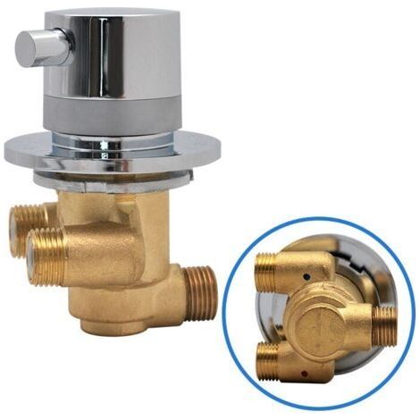 Robinet thermostatique 4H, salle de douche, baignoire, mitigeur d'eau solaire, chauffe-eau de douche apparent, robinet de régulation de température, interrupteur de robinet, (1/4)