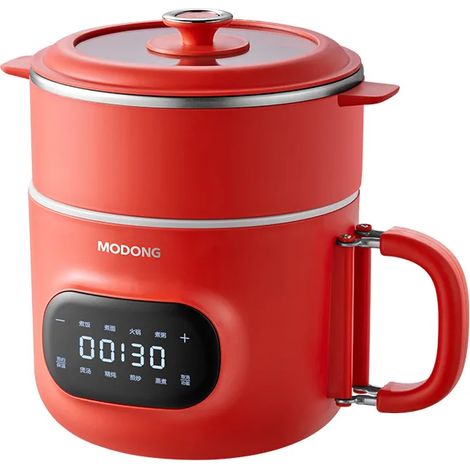 Cuiseur à riz portable (rouge) 2,0 L, multifonctionnel, pour usage domestique, 220 V (1/5)
