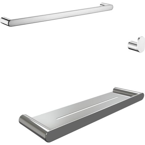 Ensemble d'accessoires salle de bain MOON chromé (1/5)