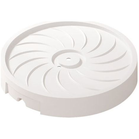 Socle de pot de fleurs à roulettes, blanc, diamètre intérieur 35 cm, bac à eau, support de jardinière lesté en plastique. (1/5)