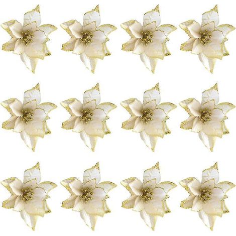 24 fleurs artificielles à paillettes (1/3)