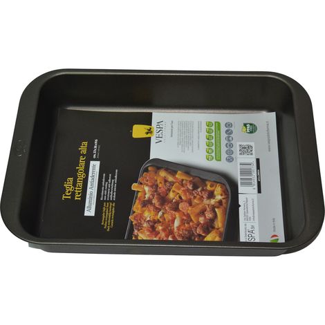 Teglia Sfornatutto Antiaderente Lasagnera Pizza Alta 37 x 26 x 6 cm (1/3)