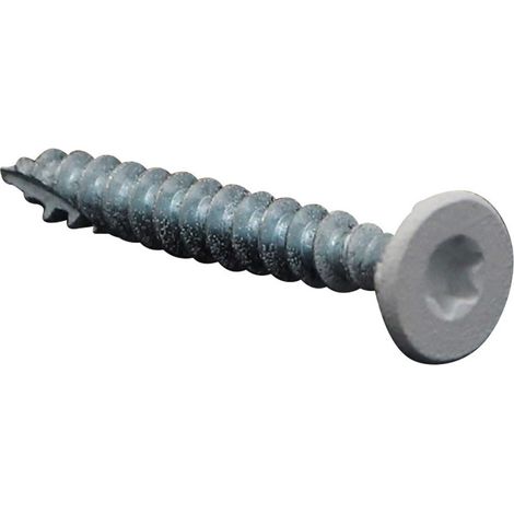 Vis bois TEKOR Tête fraisée Cranté 5X40 TORX T25 Pointe antifendage type 17 SABLE RAL9016 blanc signalisation