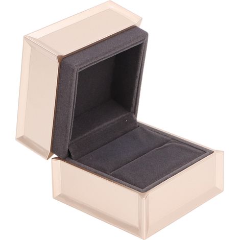 Boîte à bague couleur champagne avec éclairage LED, écrin de luxe en velours pour mariage, coffret cadeau de bijoux avec lumière LED pour une demande en mariage (1/5)